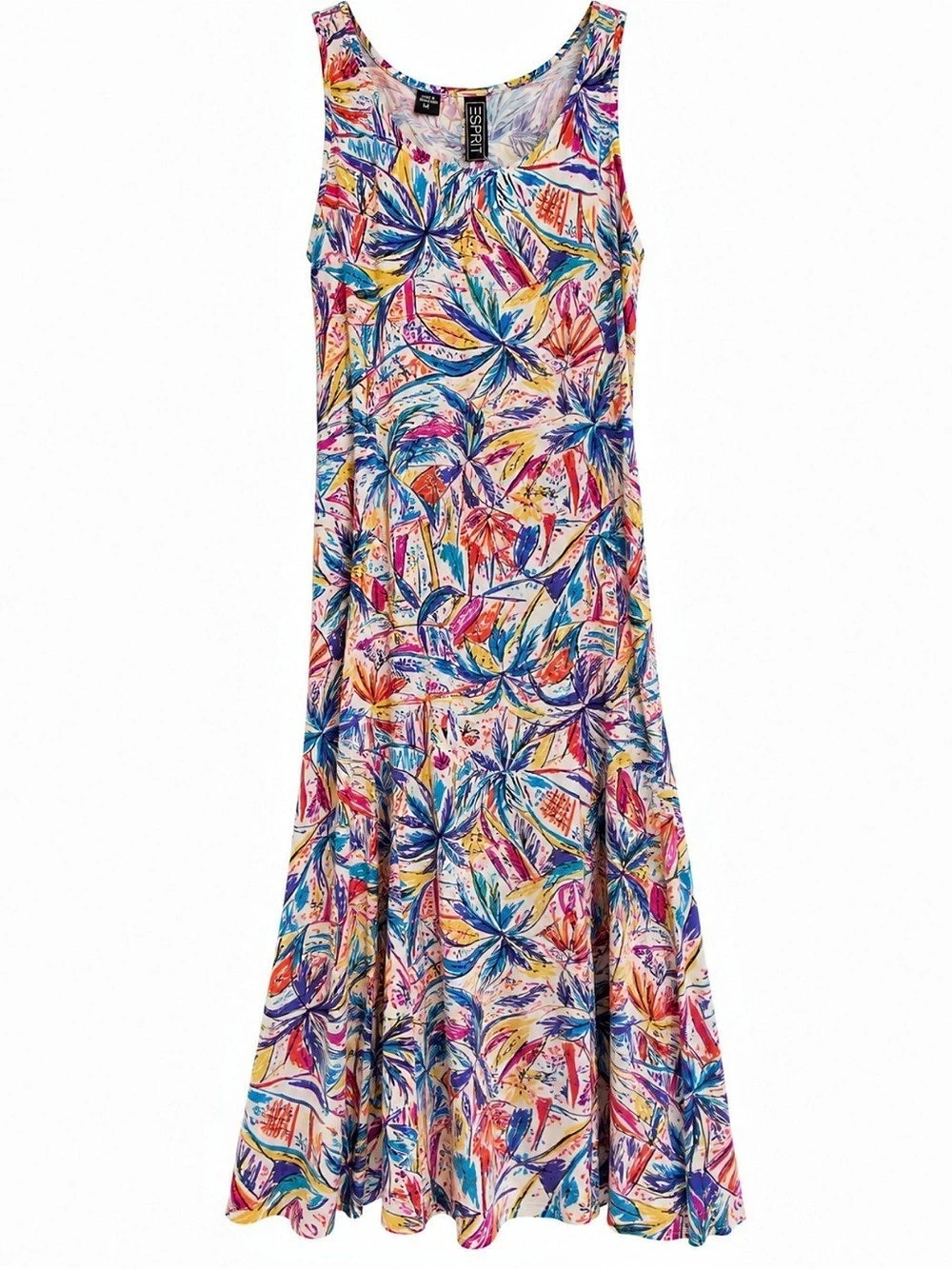 Vintage Esprit Vacation Beach Abstract Print Midi Maxi Dress Size Medium